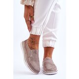 PE1 Suede Slip-on Shoes Beige-Gold Inez | shoptok.hr