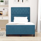 vidaXL Postelja Temno modra 120x200 cm Žamet | Shoptok.si