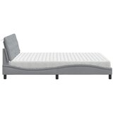 Krevet s madracem svjetlosiva 160x200 cm tkanina | Eponuda.com
