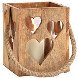  Svećnjak sa srcima 15x15xh18cm mangowood ( 10055974 ) Cene