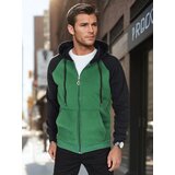 DStreet Bluza męska rozpinana z kapturem zielona | Shoptok.si