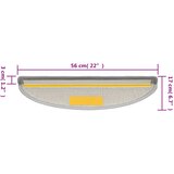  Prostirke za stepenice 10 kom 56x17x3 cm svijetlo sive poluokrugle | shoptok.hr