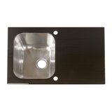Sink Solution stekleno pomivalno korito S LINE 800 x 500 mm - črna (7020001) Cene