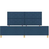 vidaXL Postelja Modra 200x200 cm Tkanina, (22049071) | Shoptok.si