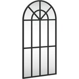 Maison Chic Stensko Ogledalo - Zrcalo - Kozmetično ogledalo črno 30x60 cm obokano železo, (21697786) | Shoptok.si
