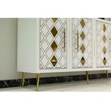 Hanah home komoda dome KB150 white gold