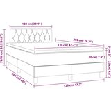 Box spring krevet s madracem tamnoplavi 120 x 200 cm baršunasti | shoptok.hr
