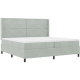 vidaXL Podnica s madracem svjetlosiva 200x200 cm baršun | shoptok.hr