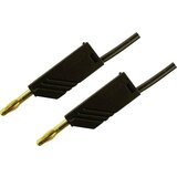 SKS Hirschmann 4mm PVC-test lead\, on both sides stackable plugs - Au\, 2\,5mm²\, 50 cm Merilni kabel 0\,5m črna\, MLN 50/2\,5 934061700, (20423327) Cene