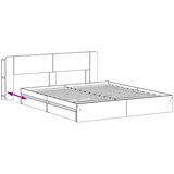  Okvir kreveta s pohranom Crna 200 x 200 cm Konstruirano drvo - Crna 200 x 200 cm bez središnje police | shoptok.hr
