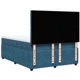  Krevet s oprugama i madracem tamnoplavi 140x190 cm baršunasti | shoptok.hr