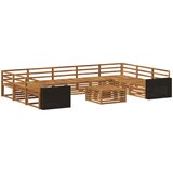 Set vanjskih sofa 10 kom. Prirodna Čvrsto drvo akacije | shoptok.hr
