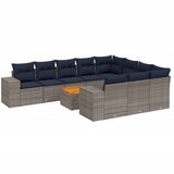  11-dijelni vrtni set s jastucima, sivi poliratan | shoptok.hr