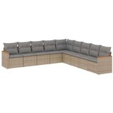  9-dijelni set vrtnih sofa s jastucima bež od poliratana | shoptok.hr