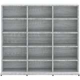 vidaXL Omarica za CD plošče siva sonoma 102x23x89,5 cm inženirski les | Shoptok.si
