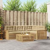  Set vanjskih sofa 5 kom. Bijela i bež Poliester | shoptok.hr