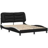  Okvir kreveta s LED-om bez madraca Hvar crno-bijeli 140 x 190 cm | shoptok.hr