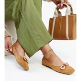 Gemre Brown ballet flats with a bow Gaillou | shoptok.hr