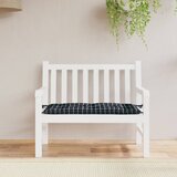  Jastuk za vrtnu klupu crni karirani 100x50x7 cm tkanina Oxford | shoptok.hr