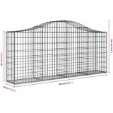  Gabionska košara s lukom 200 x 30 x 80/100 cm pocinčano željezo | Eponuda.com
