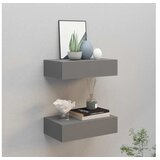  Zidne police s ladicama 2 kom sive 40 x 23 5 x 10 cm MDF | shoptok.hr