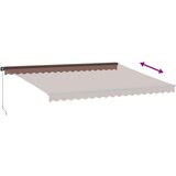 Tenda na ručno uvlačenje s LED svjetlima smeđa 450 x 350 cm | shoptok.hr