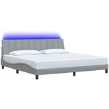  Okvir za krevet bez madraca svjetlosivi 200 x 200 cm od tkanine | shoptok.hr