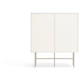 Teulat Bež/krem visoka komoda s kliznim vratima 120x140 cm Nube – | shoptok.hr