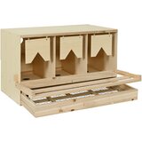  Gnijezdo za kokoši s 3 odjeljka 96x40x45 cm masivna borovina | Eponuda.com