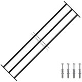  Rešetka za prozor Crna 174 x 45 cm Čelik s prahom premazan | shoptok.hr
