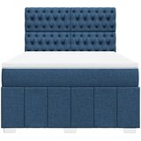  Krevet s oprugama i madracem plavi 140x200 cm od tkanine | shoptok.hr