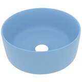 Maison Chic Razkošen Umivalnik - Kopalna umivalnik - Lavabo okrogel mat svetlo moder 40x15 cm keramičen, (21684719) Cene