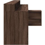 vidaXL Radni stol LED svjetlima smeđa boja hrasta 200x104x91cm drveni | shoptok.hr