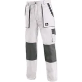 Radne pantalone do struka Luxy Josef/ bela/siva