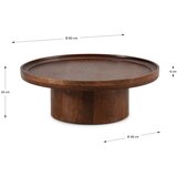 Marckeric Temno rjava okrogla mizica iz masivnega manga 80x80 cm Giselle – | Shoptok.si