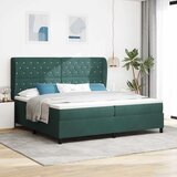 Krevet s opruga kutije Tamnozelena 200 x 200 cm Baršun | shoptok.hr