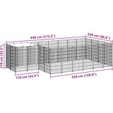  Kavez za pse crni 8,47 m² čelični | shoptok.hr