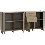 Hom`in Široka Komoda Flash, Barva Hrasta, Siva | Shoptok.si