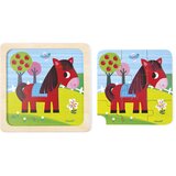 Janod dječje drvene puzzle tornado horse 9 komada | shoptok.hr
