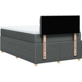 vidaXL Box spring postelja z vzmetnico temno siva 120x190 cm blago | Shoptok.si