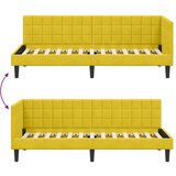  Kutni okvir kreveta s uzglavljem Žuta 80 cm x 200 cm Baršun | shoptok.hr