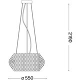 Ideal Lux kristalni luster pasha 10xE14/40W/230V, prečnik 55 cm, hrom | Eponuda.com