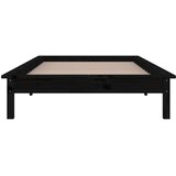  LED okvir kreveta crni 75 x 190 cm mali od masivnog drva | Eponuda.ba