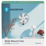 Aigostar Zidni ventilator 45W/230V bela + daljinski upravljač | Eponuda.com