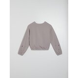 Sinsay Kratka crewneck majica s ukrasnim ringovima | shoptok.hr