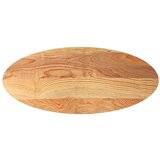 vidaXL Stolna ploča svjetlosmeđa 140x60x2 cm ovalna masivna hrastovina | shoptok.hr