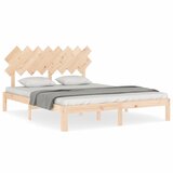 vidaXL Okvir kreveta s uzglavljem 160 x 200 cm od masivnog drva Cijene