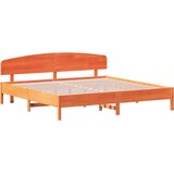  Okvir kreveta bez madraca voštano smeđi 200x200 cm od borovine | shoptok.hr