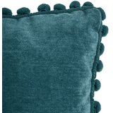 Atmosphera UKRASNI JASTUK S POMPONIMA 40X40CM POLIESTER/POLIAMID PLAVO-ZELENI | shoptok.hr