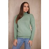 Kesi High neckline sweater dark mint | shoptok.hr